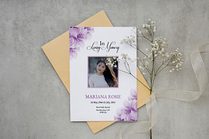 Funeral Floral Announcement Card