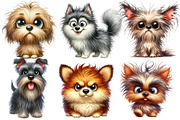 Quirky Crazy Dogs Sublimation Clipar, an Animal Illustration by Designworld (Thumbnail 4 of 6)