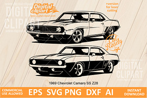 Camaro z28, Classic Muscle Car SVG