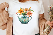Floral Afternoon Tea Clipart, an Illustration by Canvas Craft (Thumbnail 4 of 7)