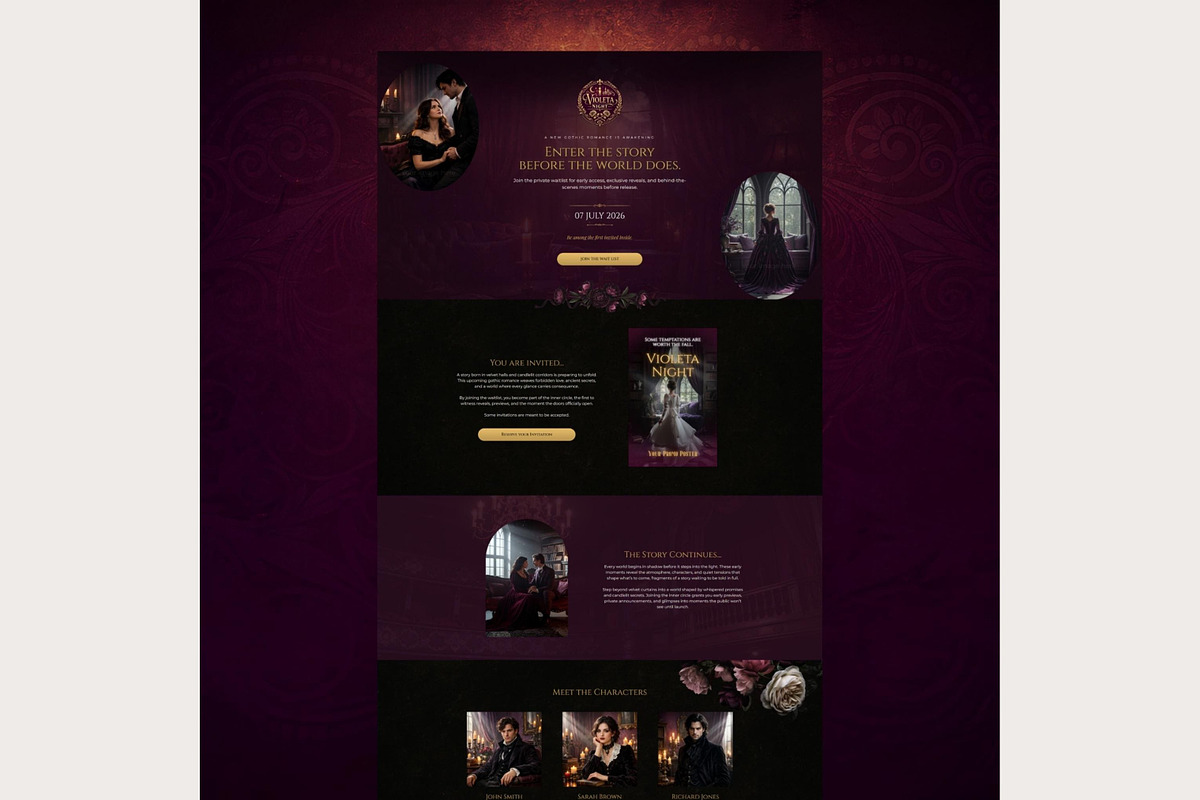 Systeme.io Violeta Night Waitlist, a Landing Page Template by Hayley's Digital Hub (Photo 5 of 10)