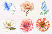 Watercolor Pastel Flowers Clipart, an Illustration by Dream Creation (Thumbnail 6 of 7)