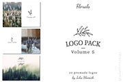 Logo Pack Volume 5. Florals, a Branding & Logo Template by Mint Air Studio (Thumbnail 1 of 21)