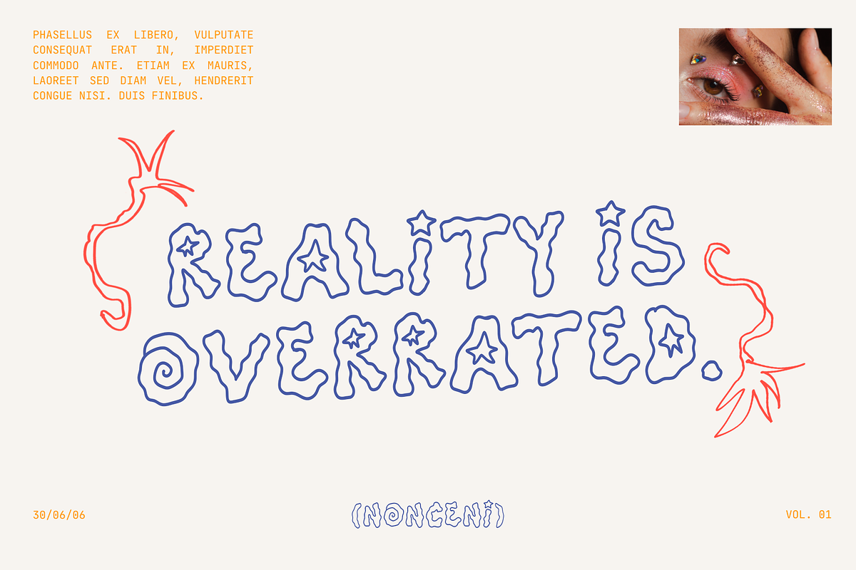Meltopia Outline Retro Font, a Handwritten Font by Nonceni (Photo 3 of 9)