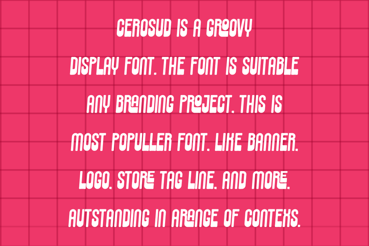Cerosud - Groovy Font, a Sans Serif Font by QR Design Studio (Photo 3 of 7)