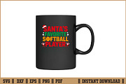 Santa's Favorite Softball Player SVG, a Seasonal Illustration by Handy Arts Studio (Thumbnail 3 of 3)