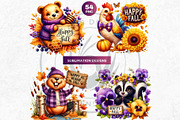 Autumn Cute animals with signs, a Seasonal Illustration by ThatsDesignArt (Thumbnail 10 of 10)