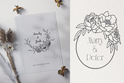 WILDFLOWER LINE-ART WREATHS, an Object Illustration by Kate Art (Thumbnail 10 of 13)