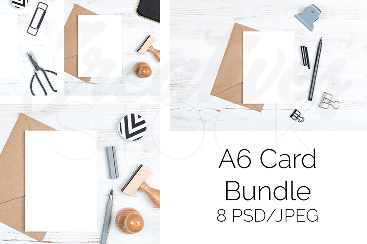A6 Card Bundle - 8 JPEG/PSD, a Print Template by Creatives STOCK (Photo 1 of 9)
