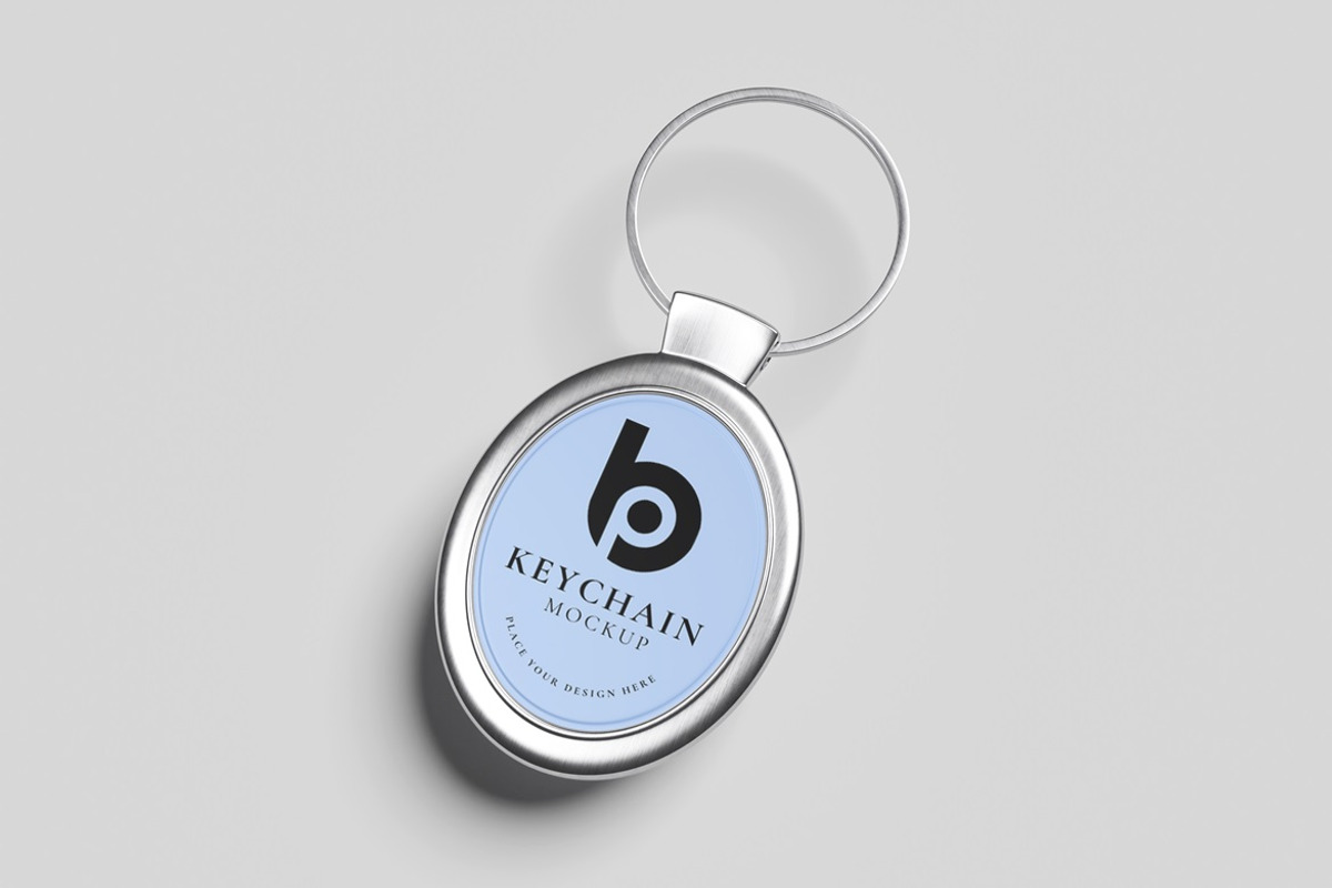 Keychain Mockup, a Merchandise Mockup by AndikaGraphic (Photo 3 of 6)