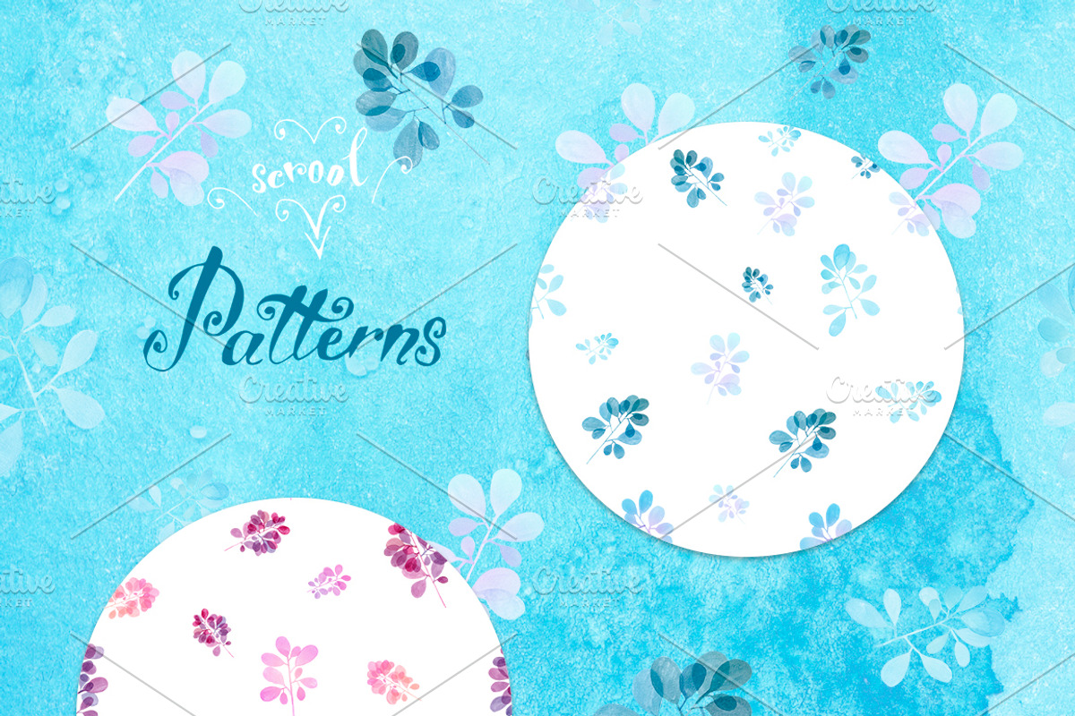 Watercolor twigs set, a Decorative Illustration by Vasilevska (Photo 5 of 6)