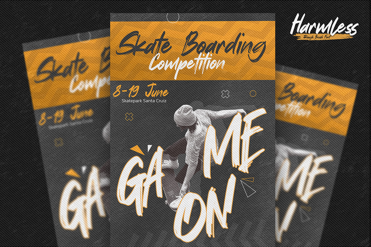 Harmless - Rough Brush Font, a Font by Gassstype (Photo 5 of 8)