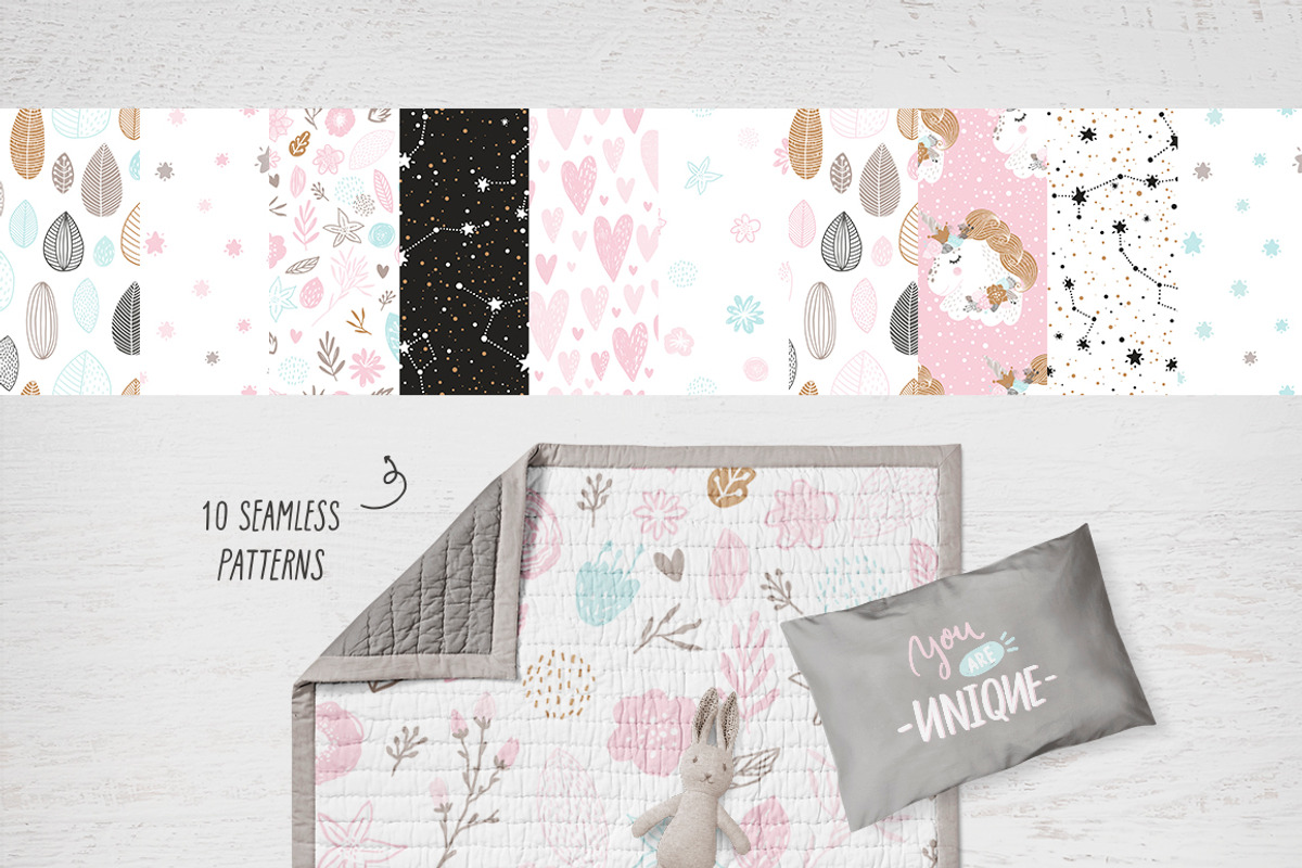Unicorns and flowers, an Animal Illustration by tatiletters (Photo 7 of 9)
