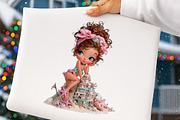 Whimsical Beach Girl Clipart, an Illustration by Digital Artistic99 (Thumbnail 10 of 11)