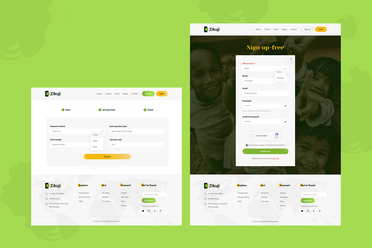 Zikuji-Charity & Fund Rising Website, an UI Kit Template by Pixency (Photo 11 of 11)