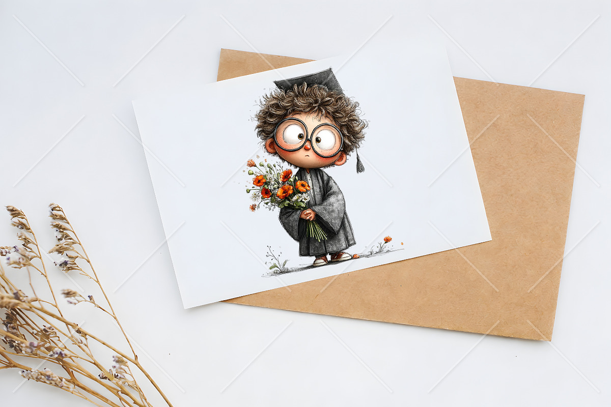 Whimsical Graduation Kids Clipart, a Seasonal Illustration by Canvas Craft (Photo 10 of 10)