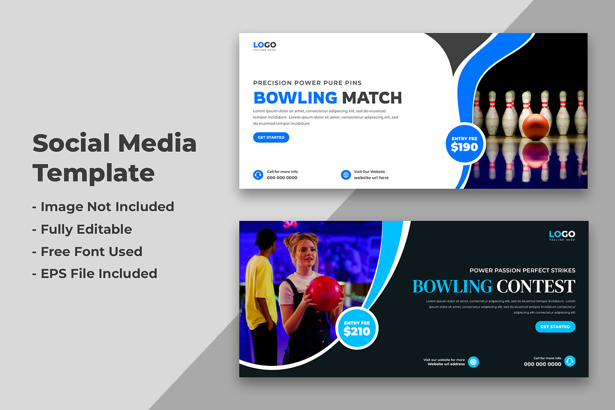 Bowling Event Social Media Cover, a Social Media Template by nandinigraphics (Photo 2 of 2)