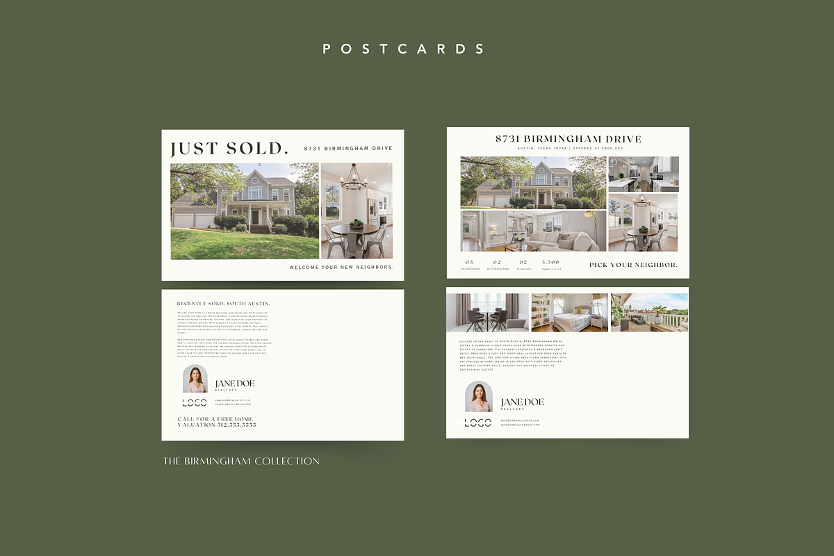 Modern Real Estate Postcards, a Templates & Theme by Legend & Ko. (Photo 3 of 4)