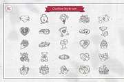 Hand Drawn Valentine's Day Images, a Seasonal Illustration by H&C Drawings & Designs (Thumbnail 4 of 15)
