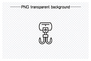 Winch Crane Hook Line Icons, an Outline Icon by Designfour (Thumbnail 3 of 7)