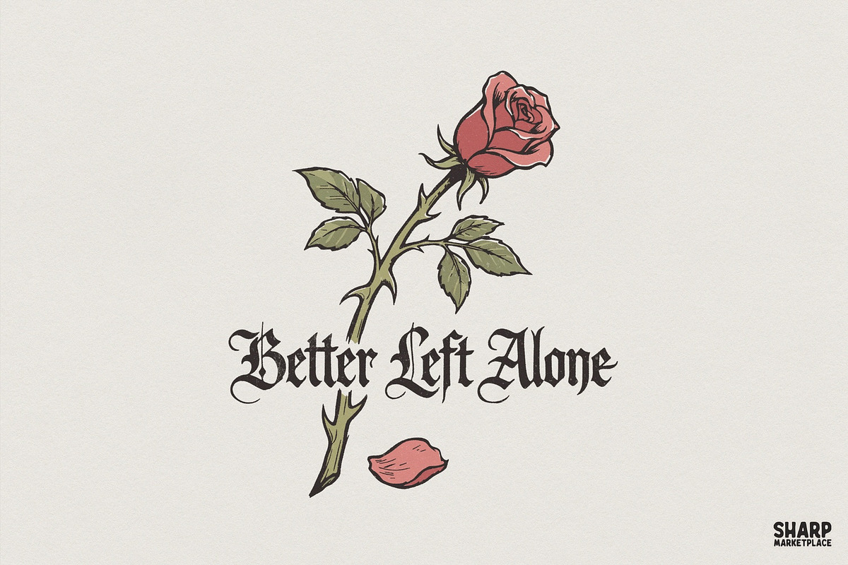 Better Left Alone PNG, Gothic Rose, an Illustration by SharpMarketplace (Photo 1 of 4)