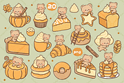 Milo Cute Bear Clipart PNG Bundle, an Animal Illustration by Blumensdiary (Thumbnail 7 of 11)