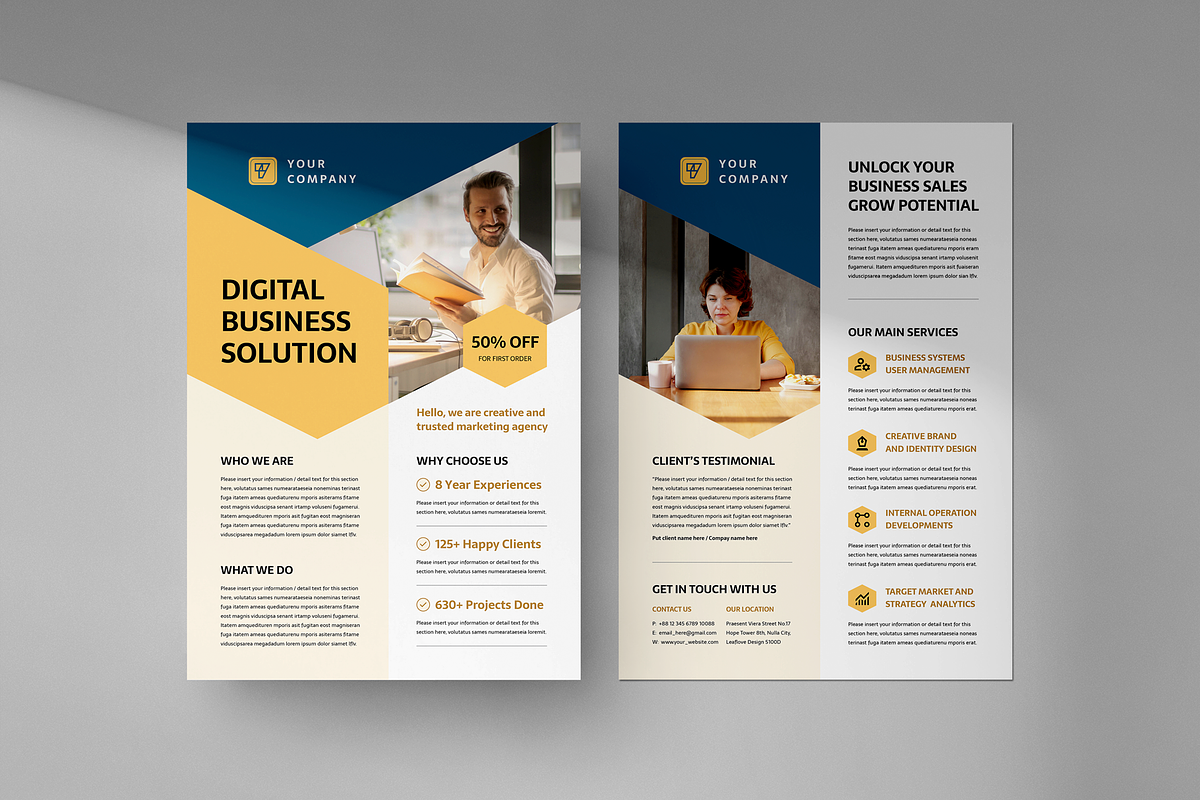 Business Flyer Template, a Flyer Template by Leaflove (Photo 2 of 6)
