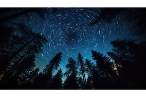 night star swirl ai generated, a Nature Photo by pikepicture