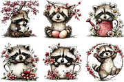 Whimsical Spring Raccoon Clipart, an Illustration by Dream Creation (Thumbnail 6 of 6)