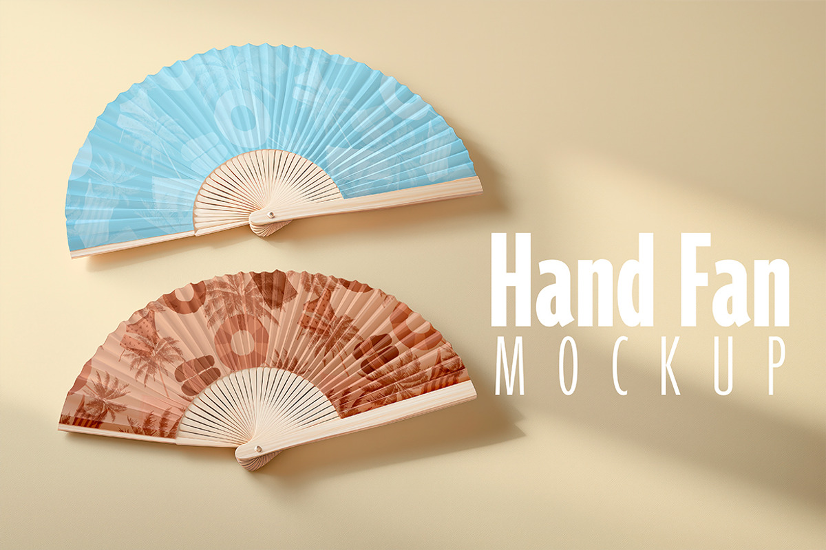 Hand Fan Mockup Minimal Style, a Product Mockup by McLittle Stock (Photo 1 of 3)