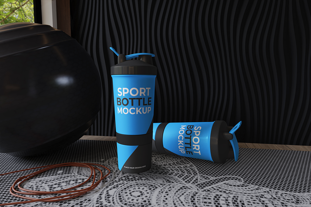 Sport Bottle Mockup, a Cups & Container Mockup by zerologicstudio
