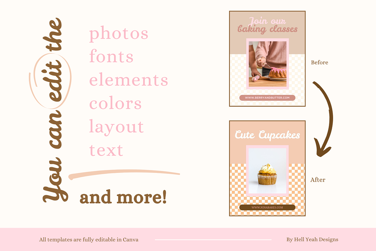 Bakery Instagram Post Templates, a Social Media Template by Hell Yeah Designs (Photo 7 of 8)