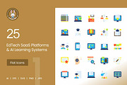 25 EdTech & AI Learning Icons, a Solid Icon by IconBunny (Thumbnail 1 of 2)