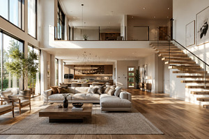 Modern bright living space, a Photo by Beautiful things