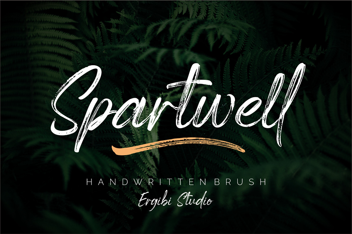 Spartwell |HANDWRITTEN BRUSH|, a Script Font by ErgibiStudio (Photo 1 of 12)