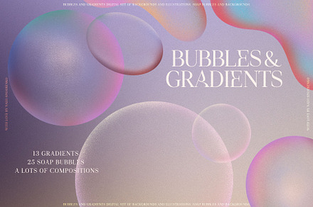 Bubbles & Colorful Gradients, a Wallpaper Graphic by nadispasibenko