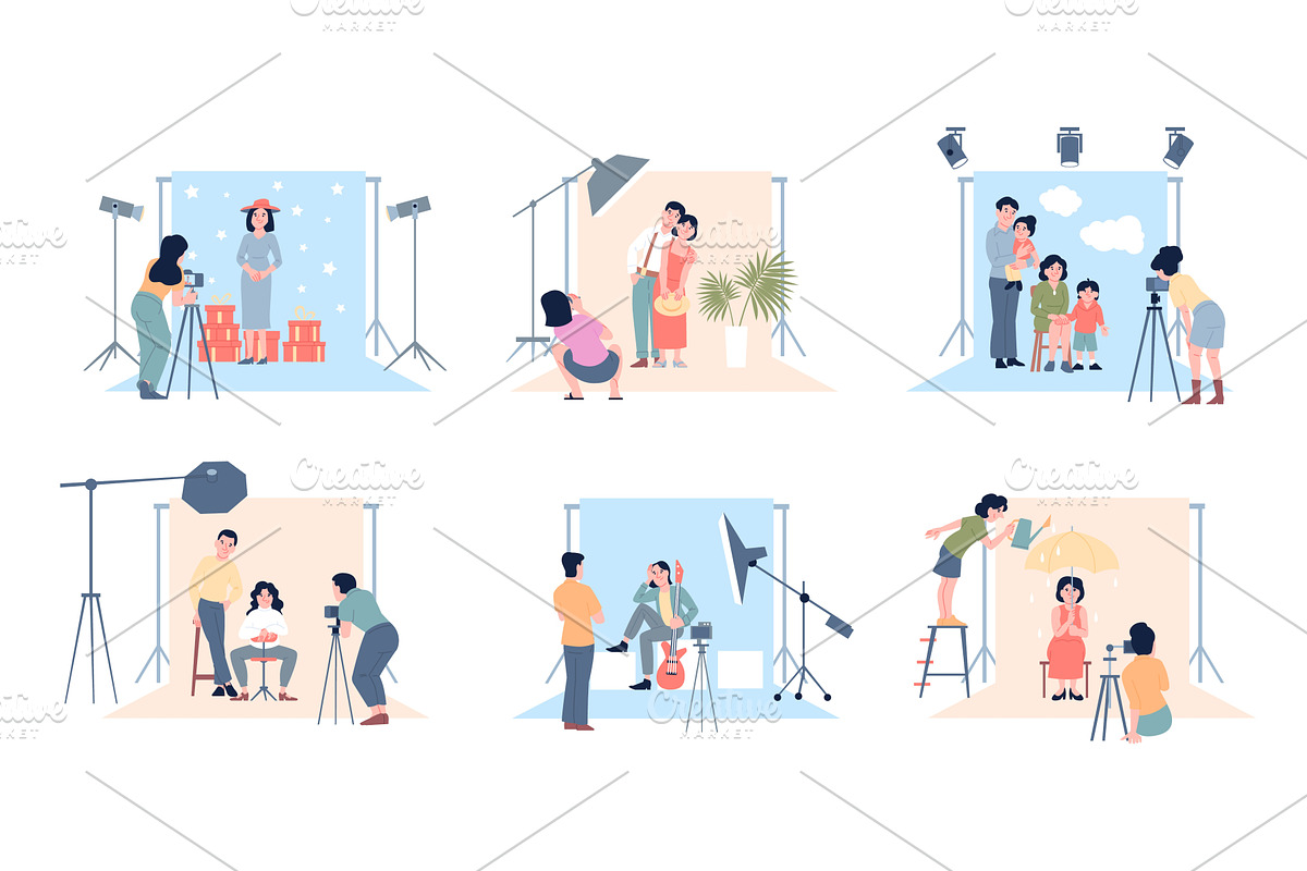 Photographer in studio. Photography, a Person Illustration by LadadikArt