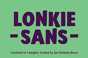 Lonkie, a Sans Serif Font by Jan-Christian Bruun (Thumbnail 1 of 14)