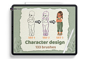 Procreate Character Design, a Brush Add-On by KsTumanova (Thumbnail 1 of 6)