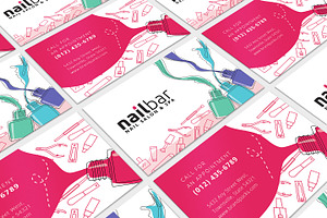 Nail Salon Business Card Template