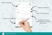 GOALS & STEPS TRACKER, a Stationery Template by Traveling Designer (Thumbnail 2 of 4)
