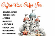 Whimsical Summer Sandcastle Clipart, an Illustration by CreationArt (Thumbnail 3 of 7)