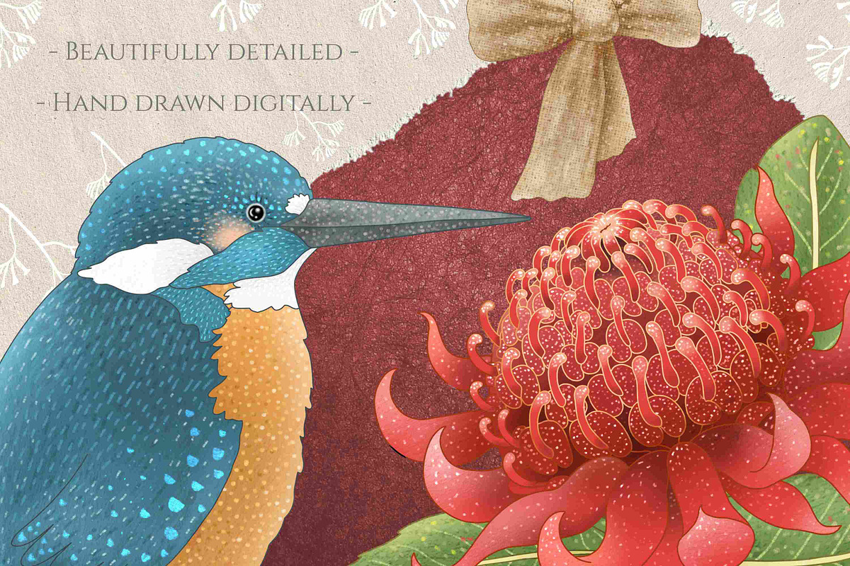 Australian Birds & Flowers, an Animal Illustration by Jen Digital Art (Photo 6 of 7)