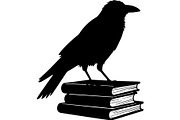 Raven on Books SVG Bundle, an Object Graphic by Designer_Momina (Thumbnail 7 of 19)