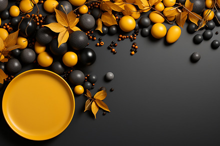 Modern still life. Yellow dish, a Wallpaper Photo by Elena Vagengeim