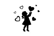 Cute Love Girl Silhouette Bundle, an Illustration by Designs_River (Thumbnail 28 of 53)