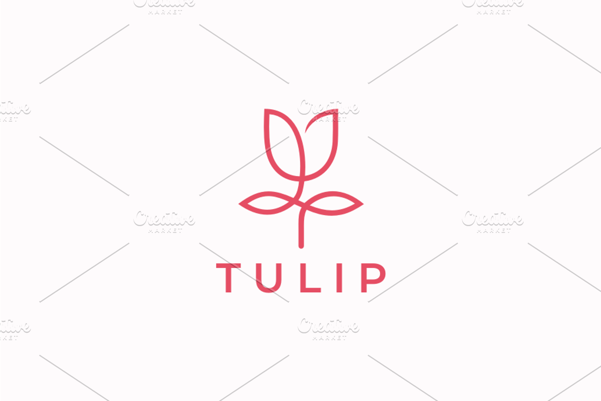 Tulip Flower Logo Template, a Branding & Logo Template by yopie (Photo 1 of 3)