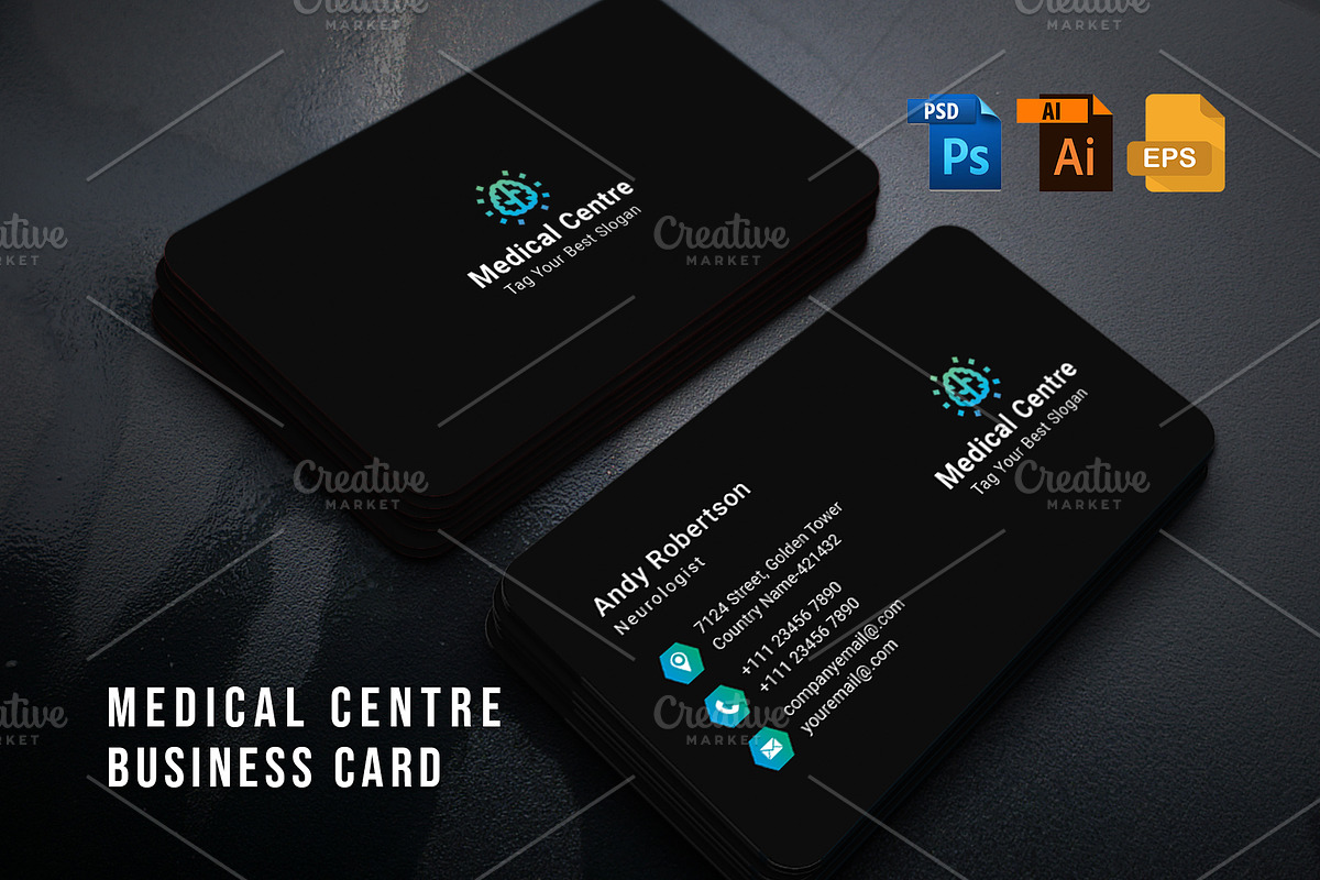 Medical Centre Business Card, a Business Card Template by graphicsunday (Photo 1 of 8)