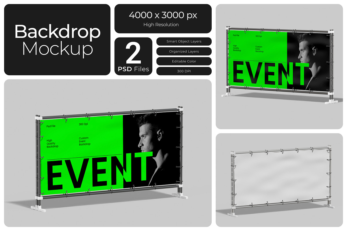 Backdrop Mockup, an Advertising Mockup by Bartama Graphic (Photo 1 of 4)
