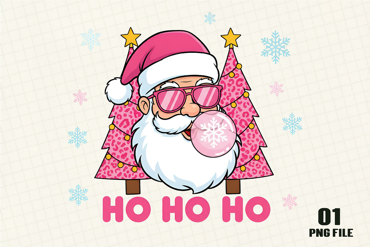 Retro Santa Christmas Ho Ho Ho, an Illustration by DreamCafeArt (Photo 1 of 4)